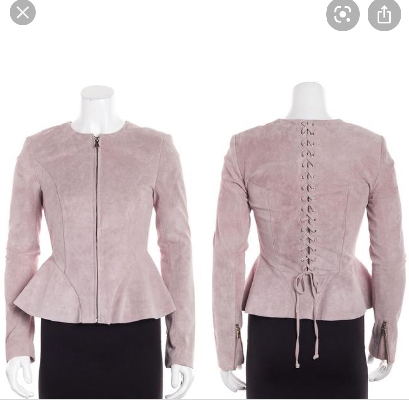 Intermix Sofie Blush Suede Jacket